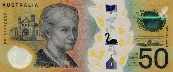 Австралия: 50 долларов (2018-2020 г.) (реверс)