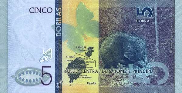 Сан-Томе и Принсипи: 5 добра 2020 г. (реверс)