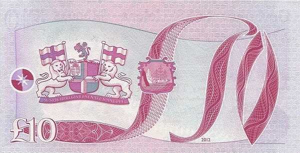 Остров Святой Елены: 10 фунтов 2004-2012 г. (реверс)