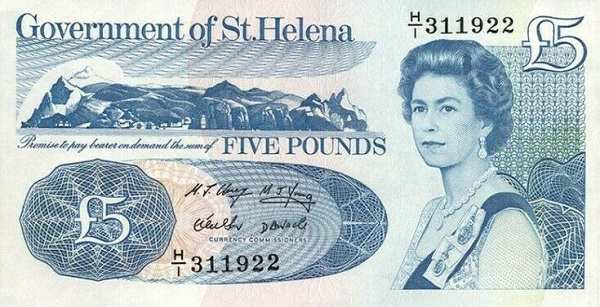 Остров Святой Елены: 5 фунтов (1998 г.) (аверс)