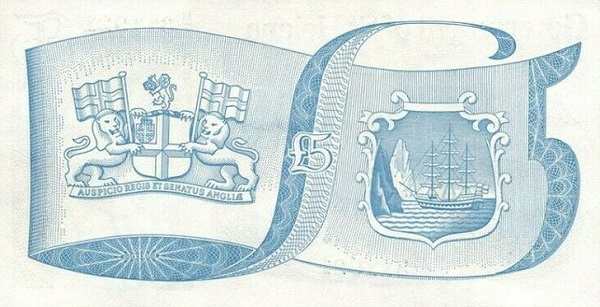 Остров Святой Елены: 5 фунтов (1998 г.) (реверс)