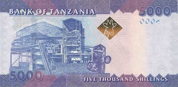 Танзания: 5000 шиллингов (2010-2020 г.) (реверс)