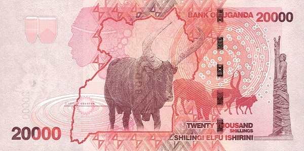 Уганда: 20000 шиллингов 2010-2024 г. (реверс)
